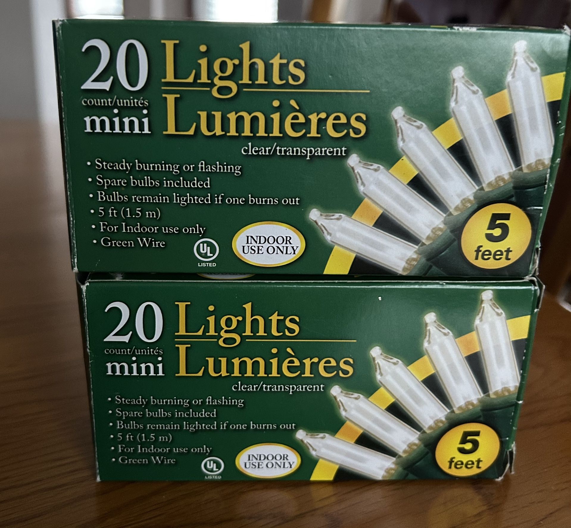 Clear Mini Lights-2pack