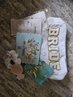 Bride Hair Accessories Set and Bag