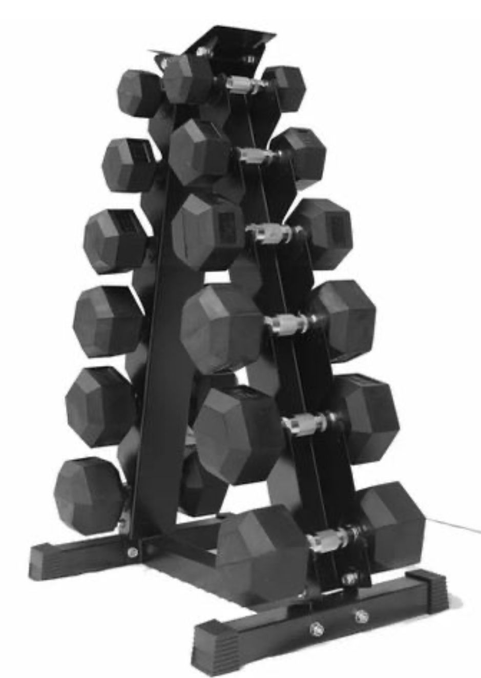 BRAND NEW RENEGADE 5-30 POUND RUBBER HEX DUMBBELL SET WITH STORAGE RACK FREE DELIVERY🚚