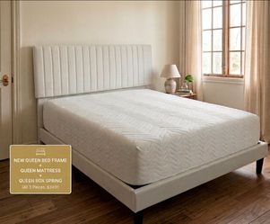 Combo Queen bed frame + Queen Mattress + Box Spring + FREE Delivery