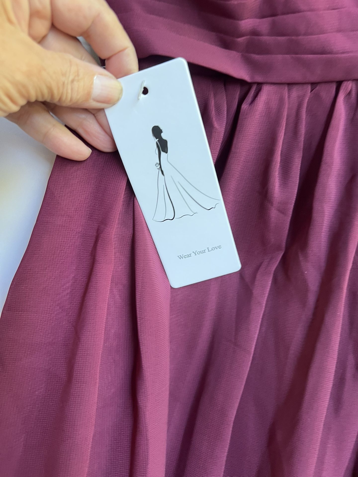 YMSHA Plus Size Bridesmaid Dresses with Pockets Short Sleeve Pleated Formal