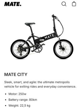 MATE Electric bike. Almost New Condition.