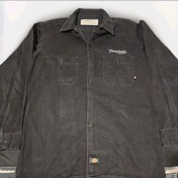 Rare Disneyland Resort Employee Staff Shirt Black Size L Dickies Button Up