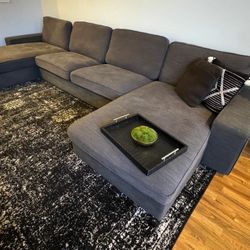 Dark Grey IKEA 3 Piece Sectional (158’ Wide)