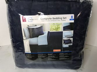 Mainstays 8pc Navy Comforter Set  