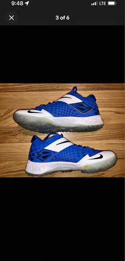 Nike Men’s Force Zoom Trout 6 Turf Shoes Baseball Royal Blue White Size 8
