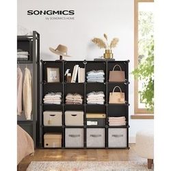 New Black Storage Cube Organizer Plastic Modular