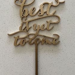 Gold Cake Topper 