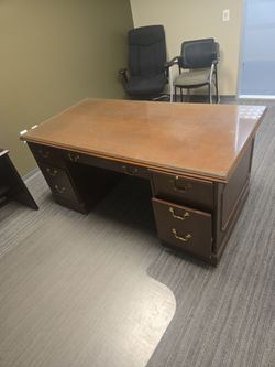 Heavy duty wooden desk