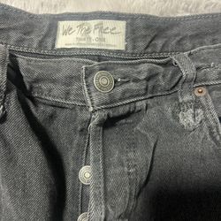 Black Washed Jean Shorts Size 31 