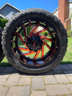 8 Lug Nut Rims & TIRES/ Rines & LLANTAS De 8 birlos (8x6.5) Size: 20” LIKE NEW