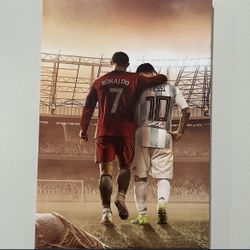 Messi and Ronaldo 12”x18” Canvas 