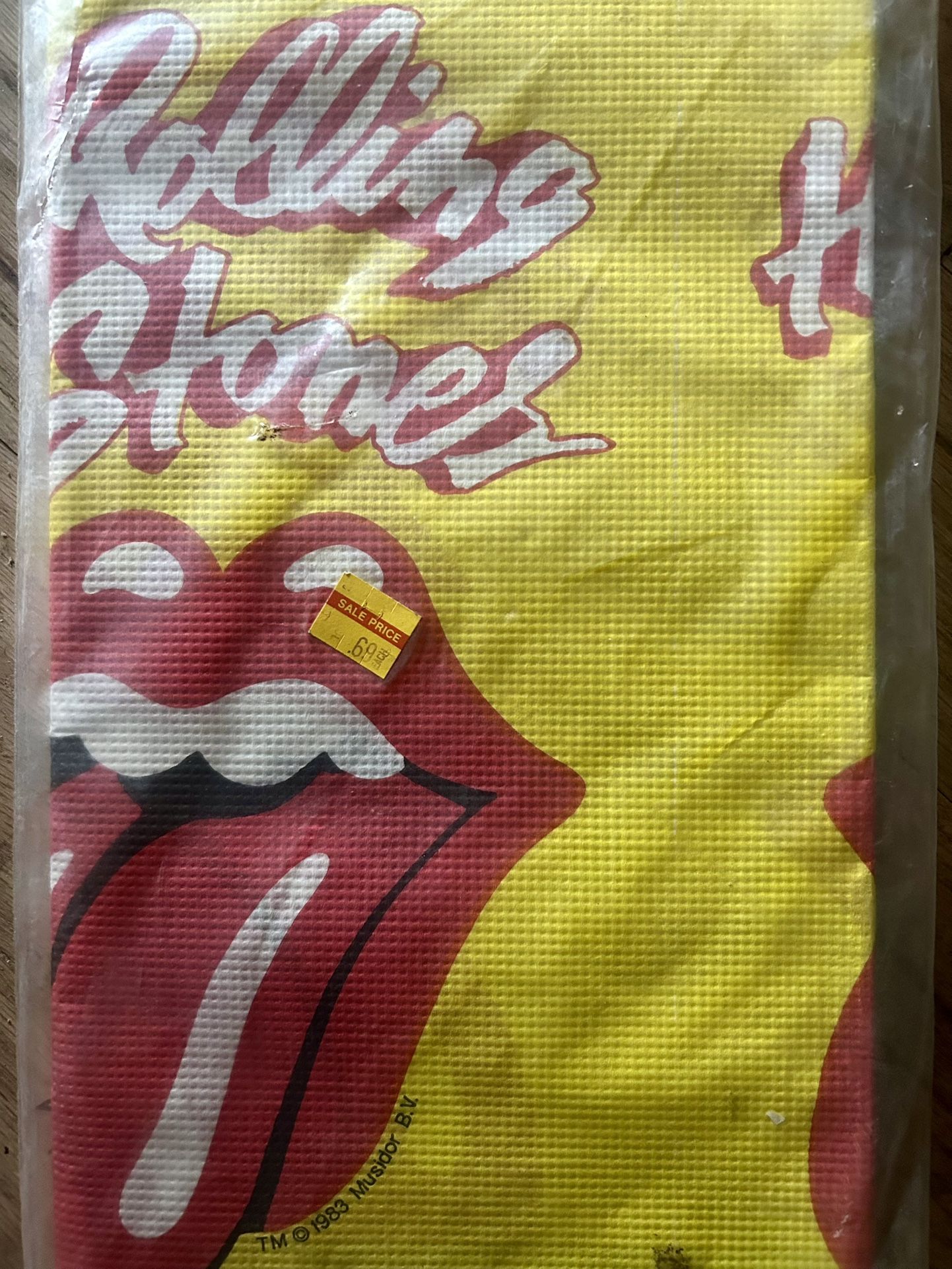 1983 Rolling Stones Tablecover Original Sealed