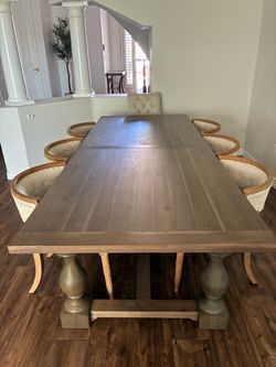 Restoration Hardware tables and chairs
