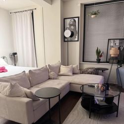 Beige Sectional Couch 