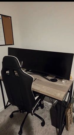 Office desk,samsung computer and monitor