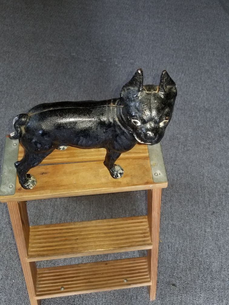 Vintage Boston terrier doorstop from late 1800s/ early 1900s