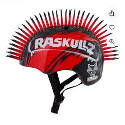 Raskullz Hawk Mohawk Black Bike Helmet, Child 5+ (50-54cm)