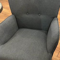 Gray Upholstered Arm Chair