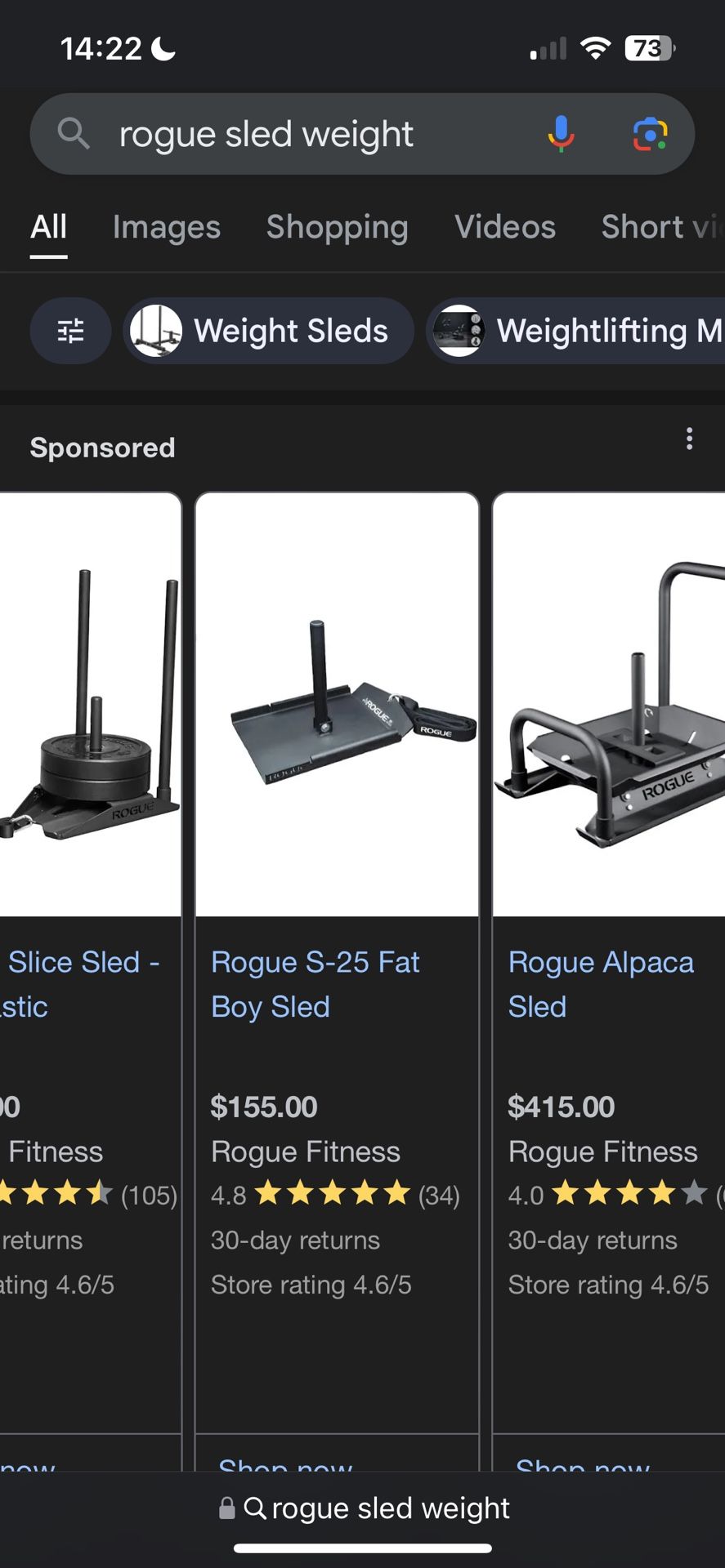Rogue S-25 Fat Boy Sled