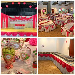 Backdrop , Chair Sachets , Table Clothes with Drapes
