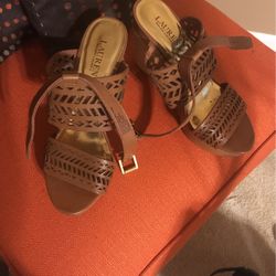 Ralph Lauren Espadrille Wedge size 9.5B ***reduced to $20***