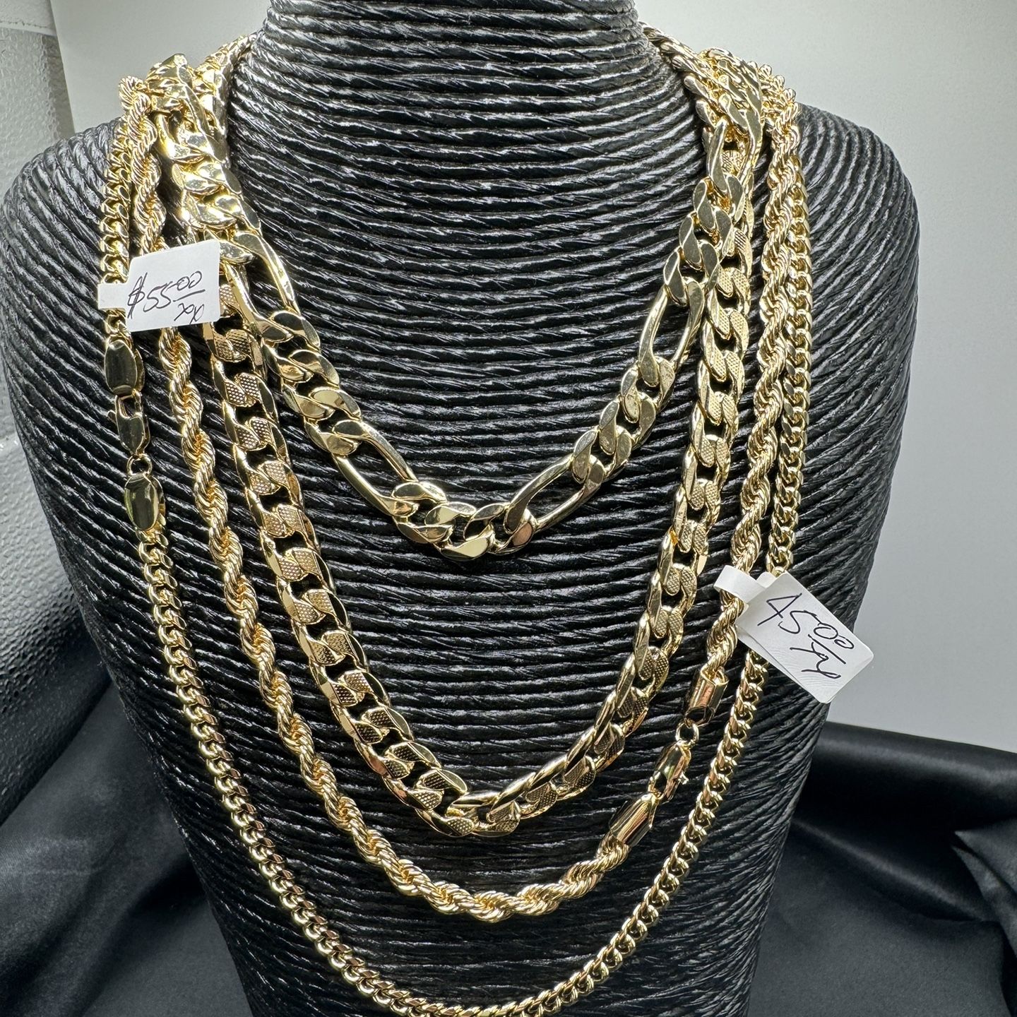 18K Gold Filled Chains And Bracelets.