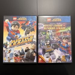 (2) Lego DC Super Heroes Justice League DVDs
