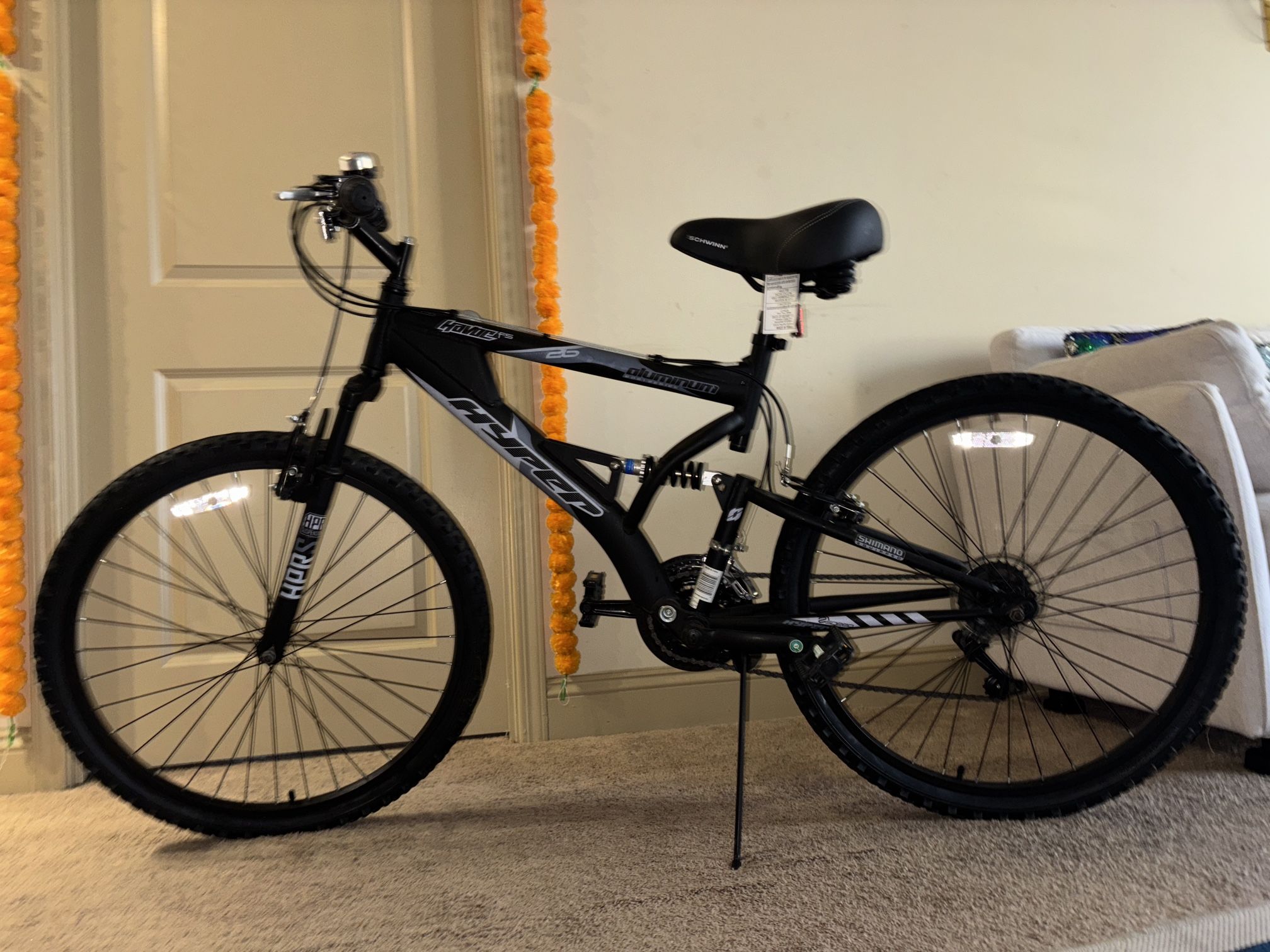 Bike - Very good Condition With Helmet, Ring Bell, Safety Lock, Extra Seat