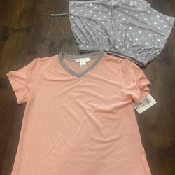 NEW Womans Pajamas Shirt And Shorts Set Size Smal By New York Laundry Loungewear #13