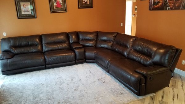 Brown Real Leather Sectional Sofa For In Sacramento Ca Offerup