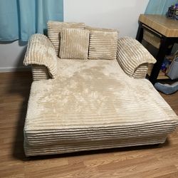 Oversized Beige Lounge Chair