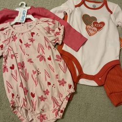 Infant Baby Girl’s Valentine’s Outfits (3-6 Months)
