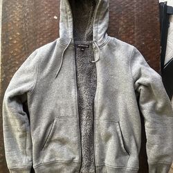 Michael Kors Men’s Sherpa Fleece Lined Jacket Hoodie Pullover