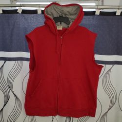 Timberland Vintage Y2K Full Zip Sleeveless Hoodie Gym Vest Sweater