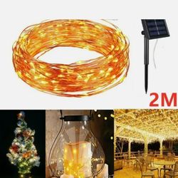 Lot5 X 150 Led Halloween  Lights.  Solar. LED 2m Waterproof 150Led MICRO Silver Copper Wire String Fairy Lights Decor Q3W9,  Condition is "New". 