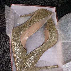 Womens Size 12 Gold Heels