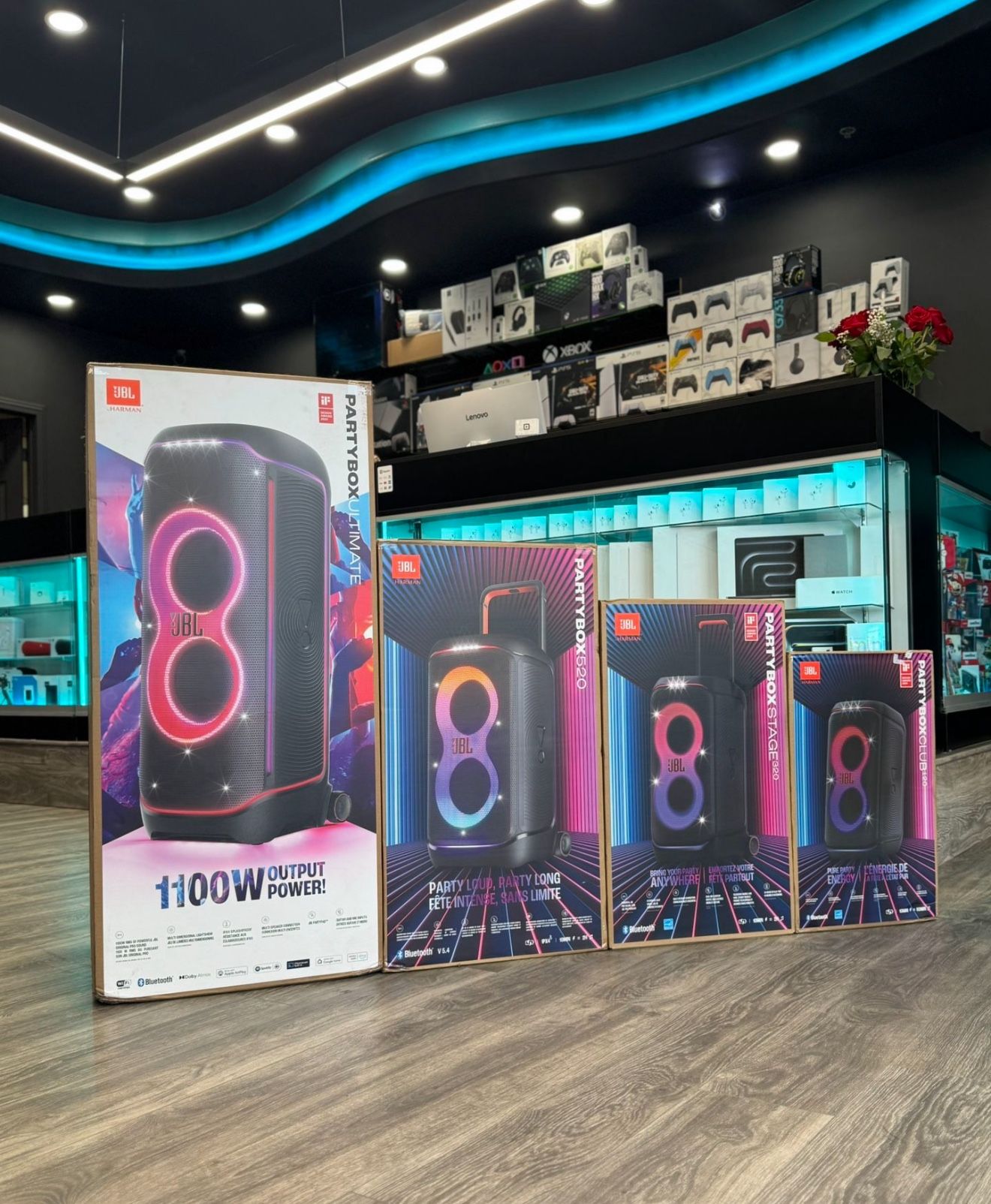 JBL Party Box Club 120, Stage 320, 520 & PartyBox Ultimate Available * Payment Plans Available / Planes De Pagos Disponibles *