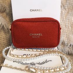 Chanel Cosmetic Pouch &  Chain 