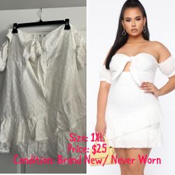 White Ilet Summer Dress