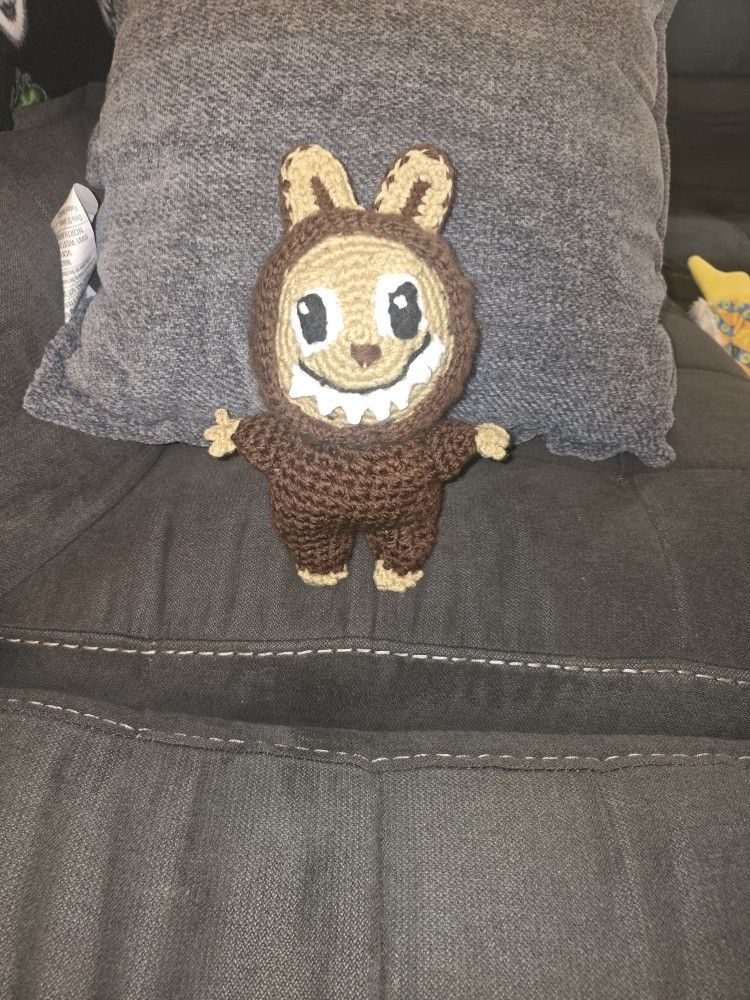 Handmade Crochet Labubu Stuffed Doll