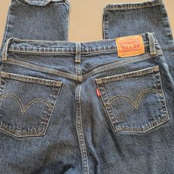 Levi's 501 Original Button Fly Women's Blue Cropped Jeans