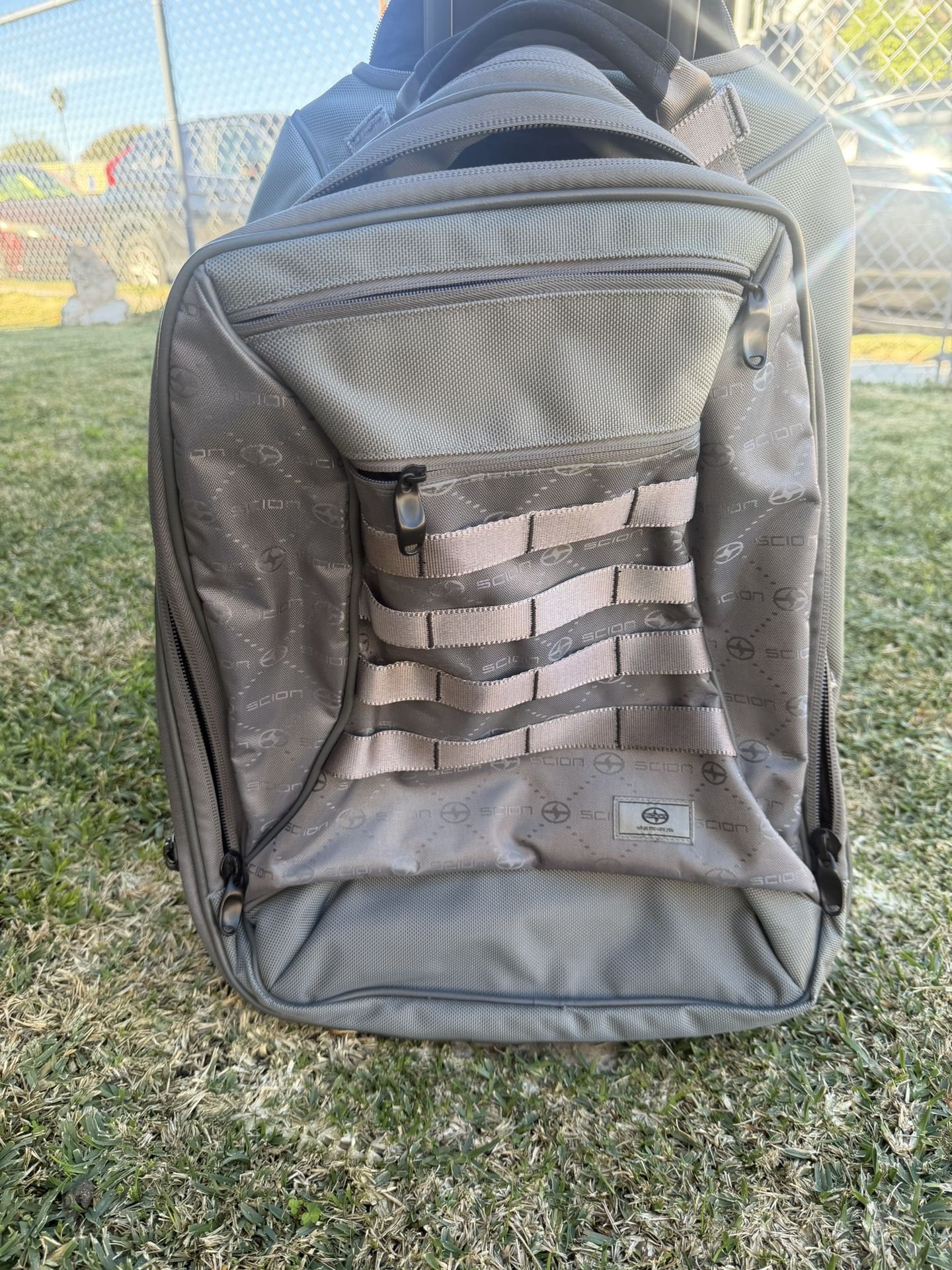 RARE HARD TO FIND GREY SCION ROLLING BACKPACK ON WHEELS