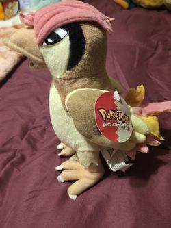 Vintage Pidgeotto Plush Pokemon Nintendo Play-By-Play With Tags 1999