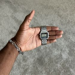 Silver Digital Watch 