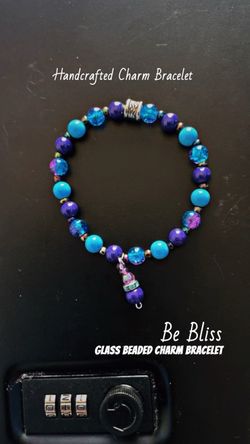 #010- 8 mm and 2 mm handcrafted beaded bracelet,