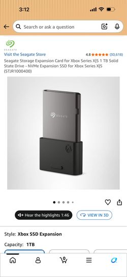 Seagate Storage Expansion Card for Xbox Series X|S