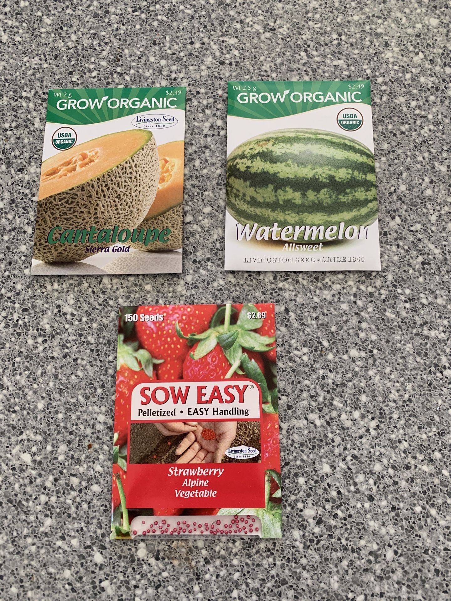 Packets of seeds Flowers, Fruits, Vegetables, Herbs (price is per packet)