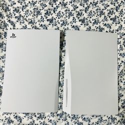 Disc Edition Face Plates Cover Skins Shell Panels for PS5 Console, Accessories for PlayStation 5 Protective Shell Replacement Faceplate (White)