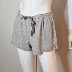 Calvin Klein Cozy Women's Heather Gray Lounge Shorts w Drawstring Cotton Size S